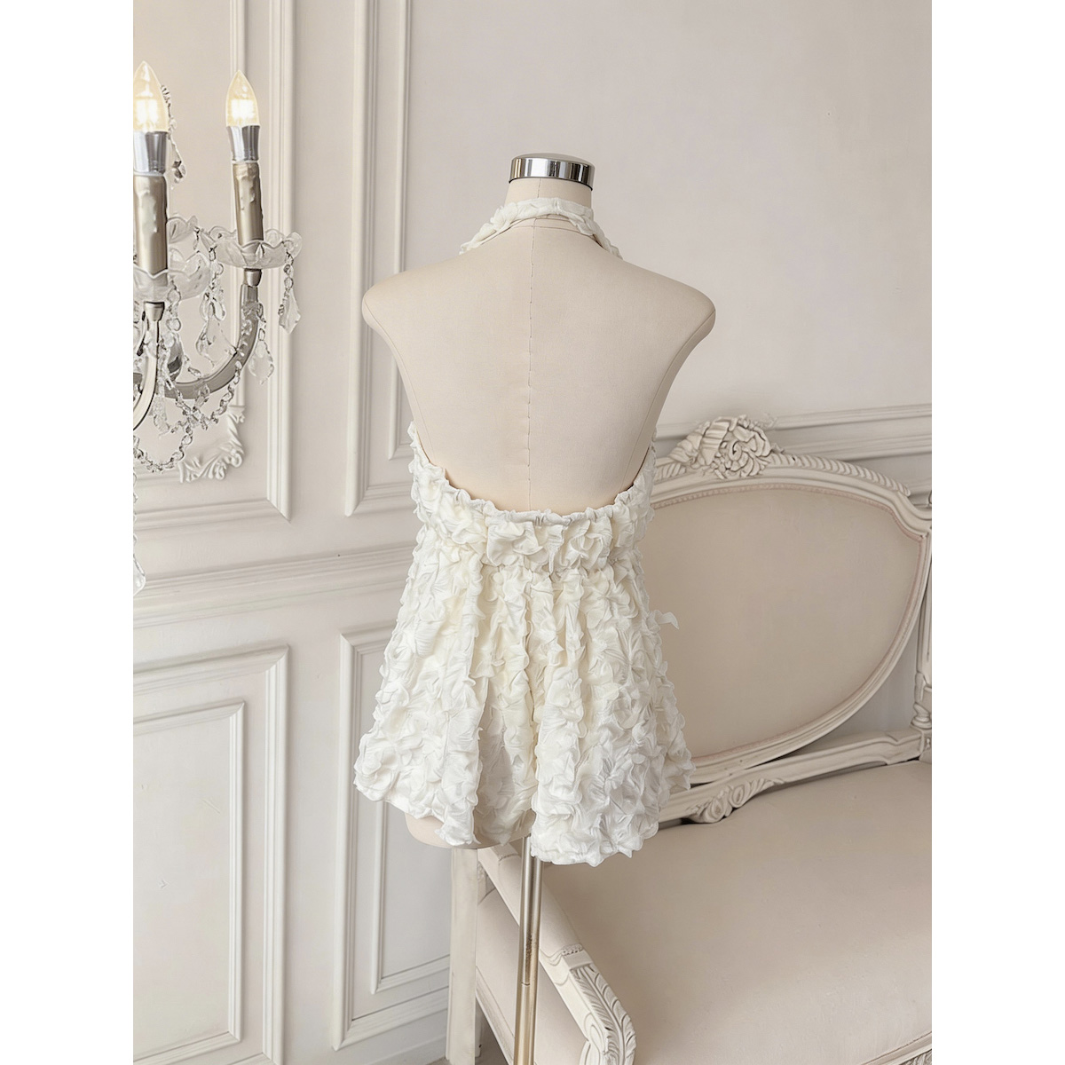 Sweet Style Halter Off-Shoulder 3D Floral Top for Women Summer - Image 5