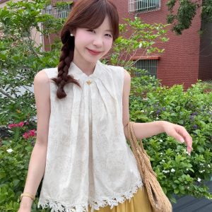 New Chinese Style Vintage Button Sleeveless Tank Top