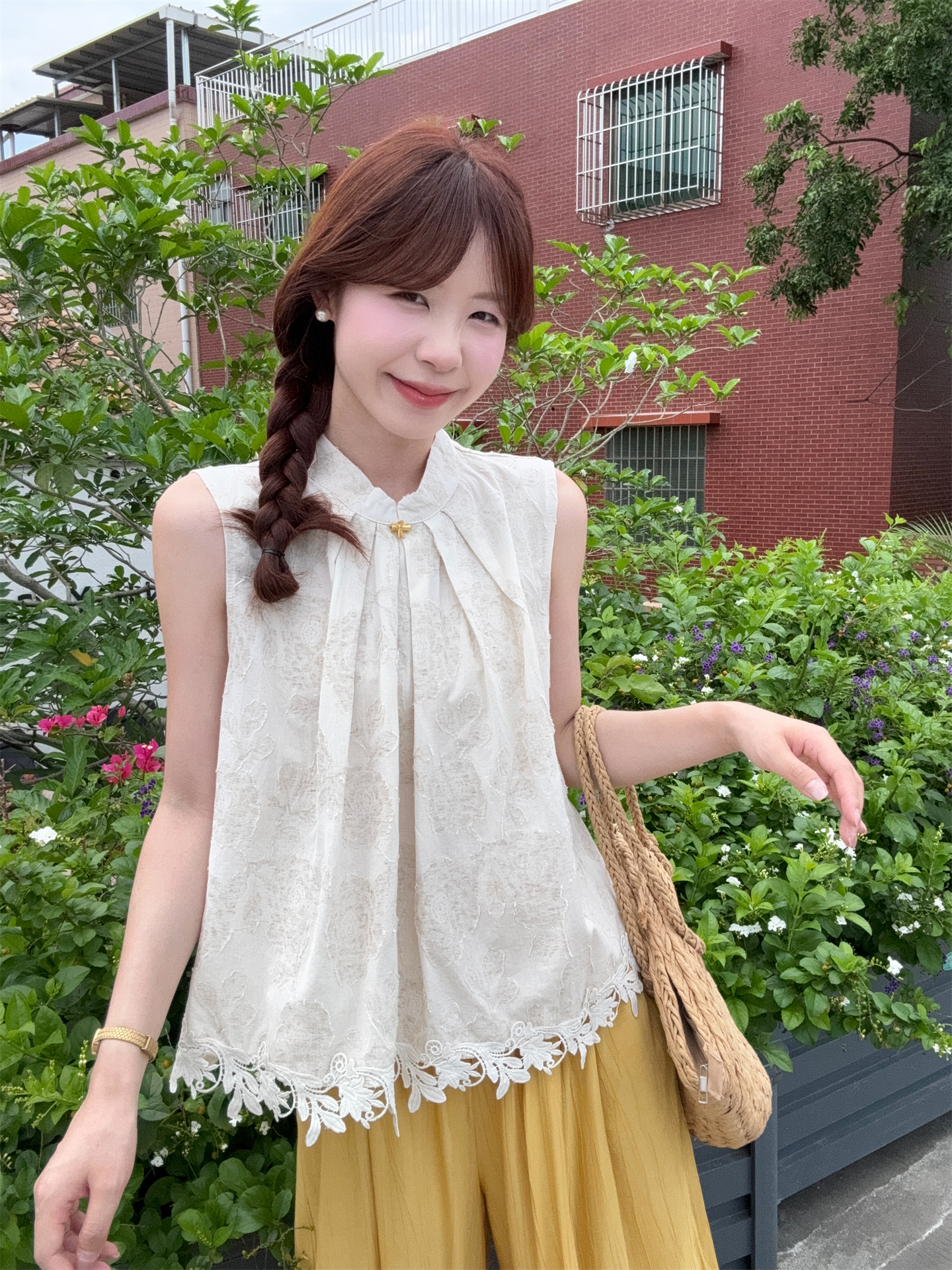 New Chinese Style Vintage Button Sleeveless Tank Top